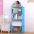 家时光 简易书架落地置物架学生儿童组合小书柜桌上收纳多功能组装创意柜子(五层蓝色)第2张高清大图