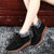 洛尚LS2530   冬季新款时尚女鞋舒适百搭学生棉鞋系带加绒保暖短靴潮流女鞋(黑色 37)第4张高清大图