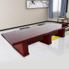 草野家具会议桌油漆会议桌会议台4米CY-2617型 棕色1(默认 默认)
