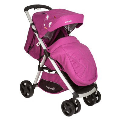 法国 naonii诺尼亚 婴儿手推车 车架 车轮避震 可坐可躺 轻便可折叠(紫色)
