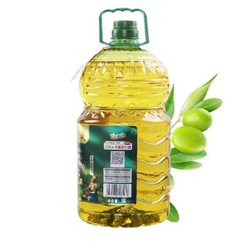 幸福家庭添加8%特级初榨橄榄油5L瓶 非转基因食用油(金黄色 自定义)