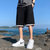 运动短裤宽松速干潮牌男士夏季薄款休闲五分裤 QH2136(黑色 2XL)第2张高清大图
