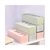 五格可叠加内衣收纳盒 家用多格塑料整理盒 抽屉式袜子内裤收纳盒(淡粉色)第2张高清大图
