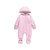 Oissie 奥伊西 0-2岁宝宝连帽夹棉连体衣(66厘米（建议0-6个月） 浅蓝)第3张高清大图