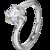 阿玛莎1克拉珍爱一生经典六爪莫桑石戒指925银饰品女(银色)第2张高清大图