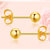 阿玛莎s925个性女气质小泡钉豆丁小光珠耳钉简约小圆珠耳钉(金色)第3张高清大图