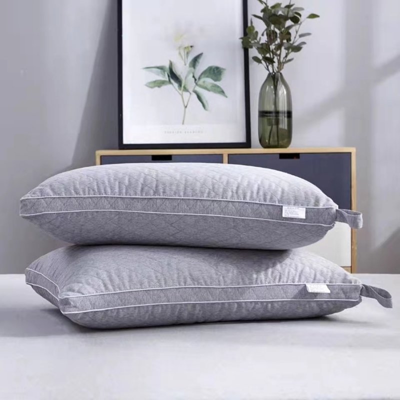 简夫人彩棉枕头枕芯热熔枕北欧风夏季高枕不变形高弹饱满立体保健舒睡