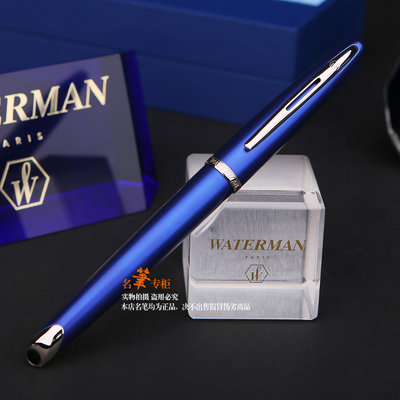 威迪文（waterman）海韵18K金笔 商务办公墨水笔 时尚钢笔 礼品(丽雅蓝钢)