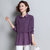 珍真羊 衬衫领假两件打底衫女春装新款时尚洋气拼接毛衣女BBT5942(紫色 XXL)第3张高清大图