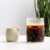 日式锤目纹玻璃杯 300ml树纹杯 早餐牛奶咖啡杯 耐高温透明水杯(300ml)第3张高清大图