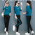 跑步服运动服套装女士春秋2021年新款春季宽松休闲时尚卫衣两件套(天蓝色 L)第2张高清大图