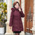 女士冬季羽绒服韩版中老年女装中长款加厚大码鸭绒外套9103(紫色 XXL)第3张高清大图