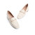 森达2021春季新品商场同款通勤石头纹羊皮革女皮单鞋3RT02AM1(米白 34)第3张高清大图