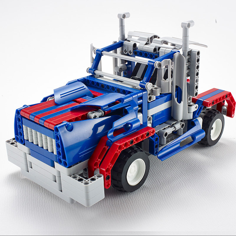 新乐新古迪遥控积木车 变形金刚儿童*玩具 组装拼装*拼插(擎天柱)