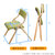 匠林家私餐椅现代简约椅子创意休闲椅可折叠电脑椅实木椅靠背椅(米色格子 默认)第5张高清大图