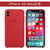 苹果XS/XSmax手机壳液态硅胶壳 iphoneXS保护套防摔软壳 苹果Xsmax手机套男女款外壳(红色 苹果Xs Max 6.5英寸)第2张高清大图
