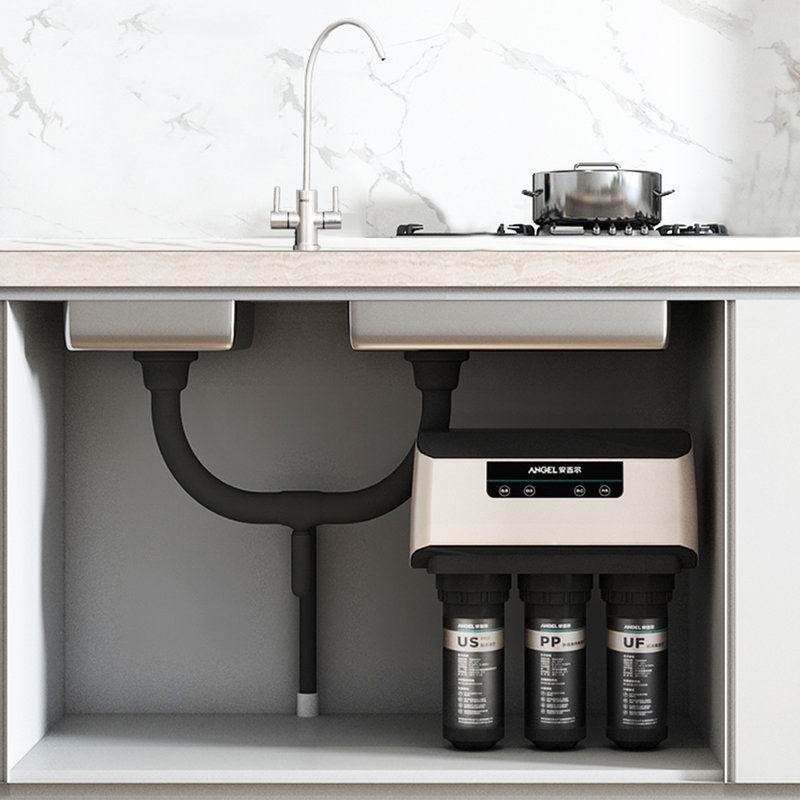 安吉尔厨下式家用直饮v6净水器大通量无罐双出水j2605rob60a8