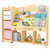 实木儿童书架玩具收纳架置物架绘本落地书柜幼儿园简易储物收纳柜(卡通小熊三层储物柜-100CM)第5张高清大图