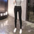 Mistletoe2017新款高腰修身打底裤外穿小脚裤女百搭显瘦长裤(黑色 XXL)第3张高清大图