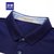 Romon/罗蒙夏季短袖T恤男中青年休闲条纹POLO衫(蓝色 48)第5张高清大图