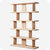 MOANRO北欧侘寂风书架橡木实木落地客厅靠墙置物架多层收纳格子架(橡木 黑色 121x35x175)第5张高清大图