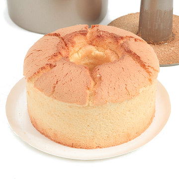 学厨 CHEF MADE 烘焙模具 8寸不粘烟囱戚风蛋糕模面包模烤箱用具香槟金色WK9074 国美厨空间