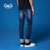G&G男装新品春季迷彩印花男士牛仔裤直筒宽松迷彩裤牛仔长裤薄款(蓝色 34)第4张高清大图