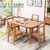 千喜凡品雅居  简约现代小户型长方形实木原木色咖啡店西餐厅桌椅组合(一桌六椅)第3张高清大图
