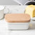 BOBAO 加厚搪瓷黄油盒长方加厚保鲜盒零食盒木盖卷边零食盒(大概能放400克黄油 默认版本)第5张高清大图