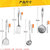 苏泊尔（SUPOR)典雅系列不锈钢铲勺套装5件套T0907Q铲子勺子第4张高清大图