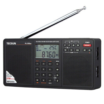 德生PL-398收音机老人全波段便携式插卡半导体双喇叭立体声听歌戏