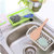 有乐C129双吸盘厨房杂物置物架水槽洗碗海绵沥水架多功能收纳架lq1060(绿色)第2张高清大图