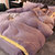 刺绣牛奶绒四件套轻奢简约双面双层加绒加厚保暖床单被套床上用品(淡紫)第10张高清大图