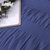 茉菲家纺 纯棉欧式简约泡泡纱床品件套全棉床上用品四件套 床单被套被罩枕袋枕套1.2m床1.5m床1.8m床(深蓝色 床笠款套件)第5张高清大图