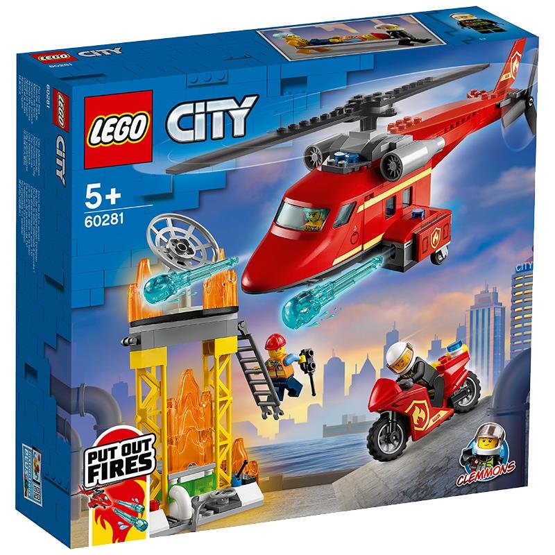 lego乐高城市系列60281消防救援直升机积木拼插玩具