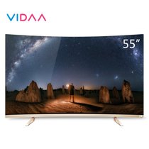 海信VIDAA（Hisense）LED55V1UC 55英寸VIDAA-TV标准版 4K超高清智能曲面电视（香槟金）