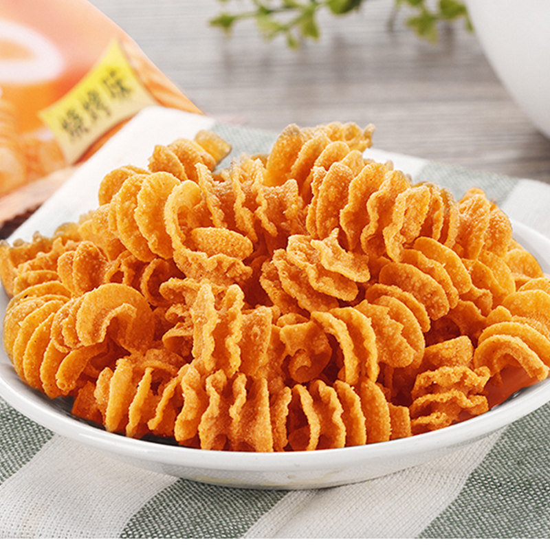 锅巴网红充饥夜宵休闲小吃膨化零食香辣味披萨卷番茄味随机25gx20包