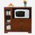 俊采云JCY-N1实木餐边柜厨房柜子客厅茶水柜碗柜收纳柜储物柜家具（单位：个）(棕色)第4张高清大图