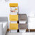 茶花收纳箱儿童玩具整理箱前开式斜翻盖储物盒塑料家用抽屉侧开柜(24L 黄色3个装 组合装)第5张高清大图