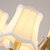 三洛全铜吊灯美式客厅卧室餐厅灯欧式简约个性大气书房饭厅大堂别墅复式楼灯具(10头不含光源 米白色)第5张高清大图