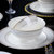 【礼盒装】officenoki陶瓷餐具时尚金边花面餐具套装22件套(默认 默认)第4张高清大图