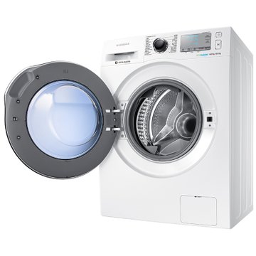 三星洗衣机WD80J6413AW/SC白 三星8公斤 洗烘一体 泡泡净洗涤 智能变频滚筒洗衣机
