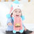 秋冬韩版儿童加绒毛线帽男童女童0-3-6-12个月婴儿围巾2件套宝宝帽子1-2岁(咖啡)第2张高清大图