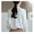 MISS LISA衬衫女长袖工作服V领雪纺上衣女神范宽松气质衬衣86217(白色 M)第3张高清大图