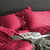 南极人60支长绒棉素色四件套纯棉被套床单床上用品四件套 浪漫红-胭脂(浪漫红)第5张高清大图