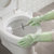 家务清洁乳胶手套厨房清洁刷洗碗橡胶手套家用洗衣防水PVC手套(粉色 默认)第3张高清大图