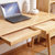 恒兴达 日式北欧全实木书桌现代简约家用台式电脑桌椅抽屉写字台办公桌(原木色 书桌+书椅)第3张高清大图