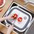 家用多功能折叠水槽切菜板 切水果洗蔬菜收纳两用厨房菜板 沥水篮(1064方形玫红)第2张高清大图