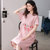 ZHF筑恒丰  纯棉 圆领短袖睡裙B-YJK8522(粉红色 L)第5张高清大图