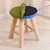 优涵  时尚现代简约布艺凳子家用板凳实木创意沙发凳成人小圆凳椅子矮凳(果绿色)第4张高清大图